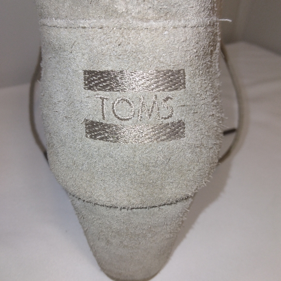 Tom's Desert Tan Genuine Suede Wedge Ankle Bootie Size 8.5 - Picture 13 of 17